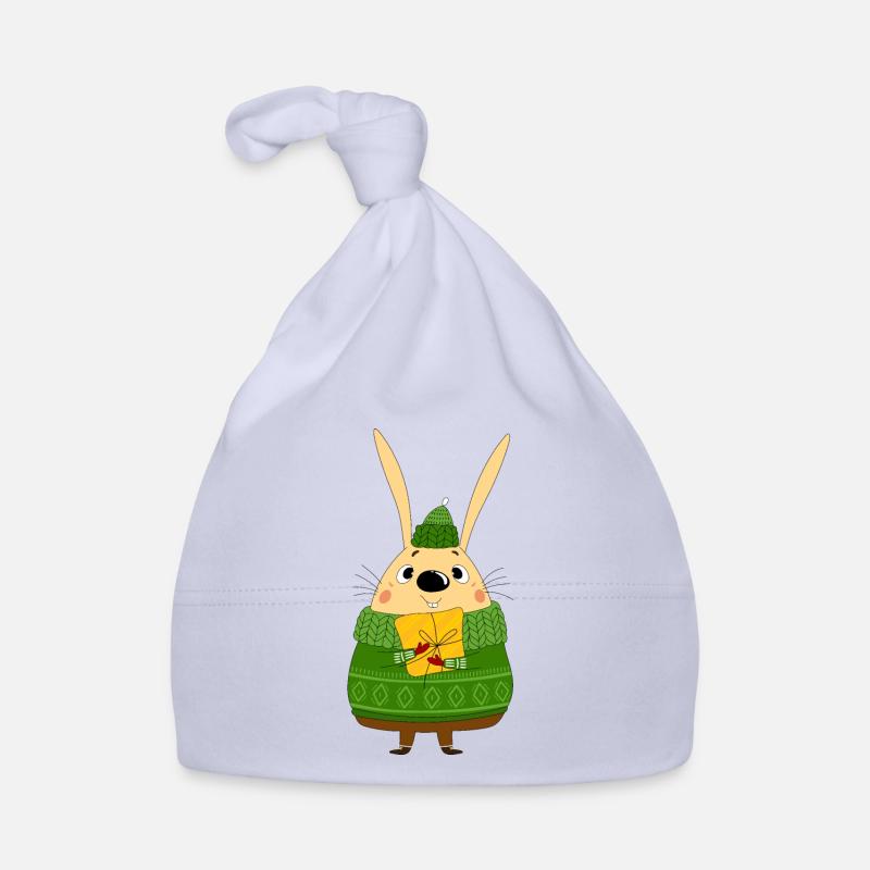 Kaninchen und geschenkbox Baby Bio-Mütze