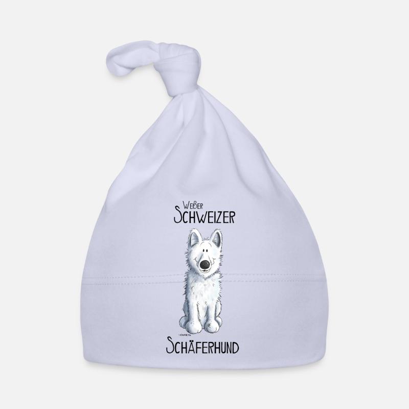 Weißer Schweizer Schäferhund - Baby Bio-Mütze - Sky