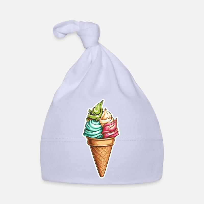 Bunte Swirl-Eiswaffel Muster Baby Bio-Mütze