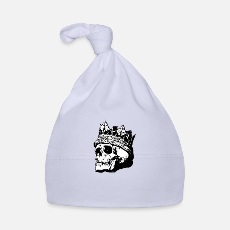 Tête de mort avec couronne Bonnet bio Bébé