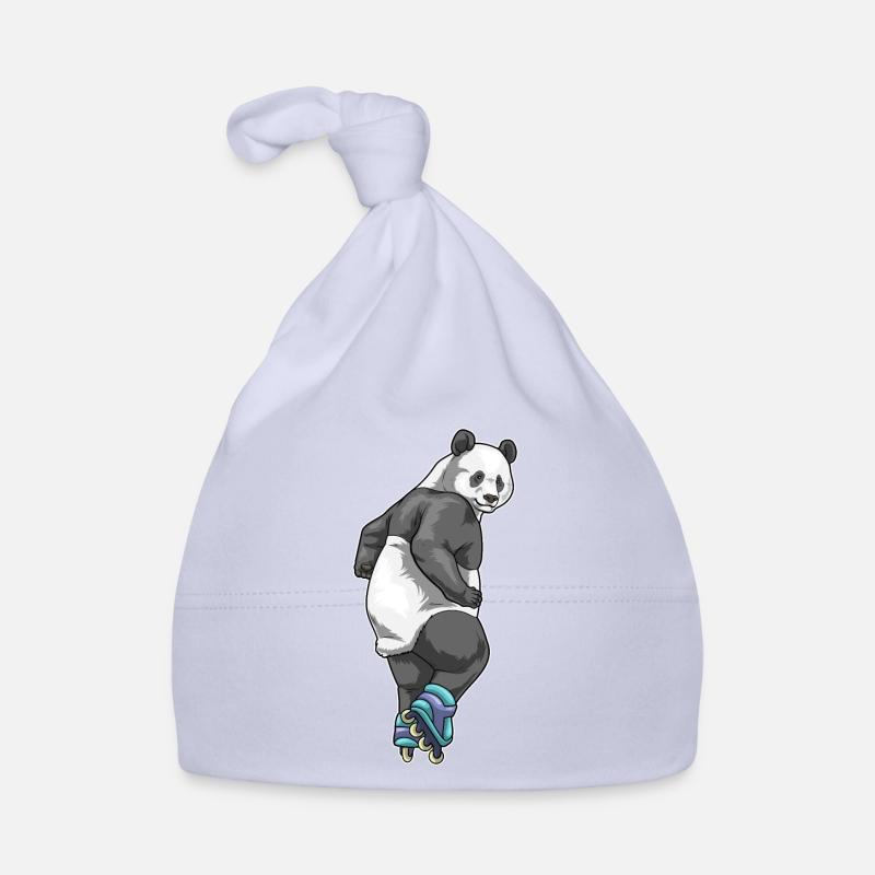 Panda Patins à roues alignées Bonnet bio Bébé