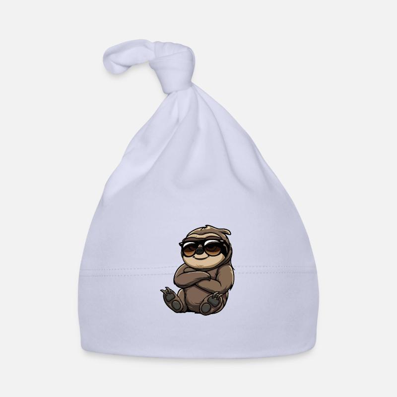 Faultier Cool Comic Baby Bio-Mütze
