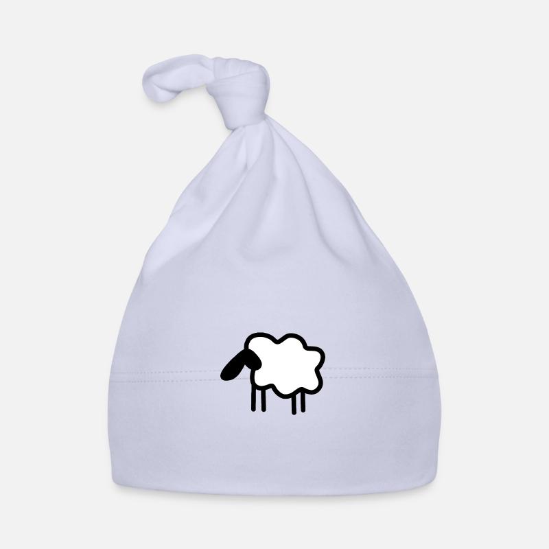 Mouton laine de moutons - Bonnet bio Bébé - ciel