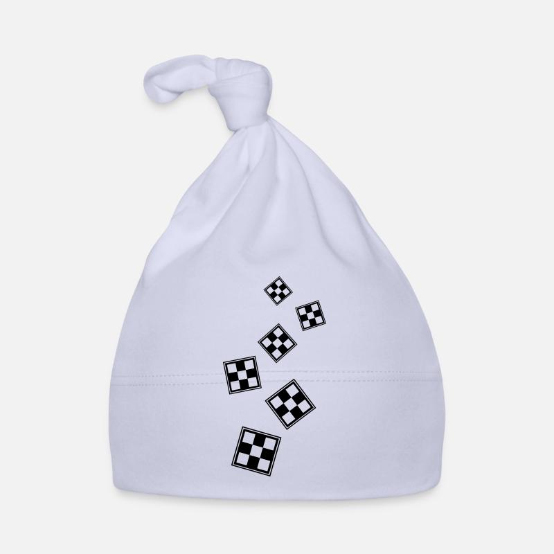 Schachbrett symbol Baby Bio-Mütze