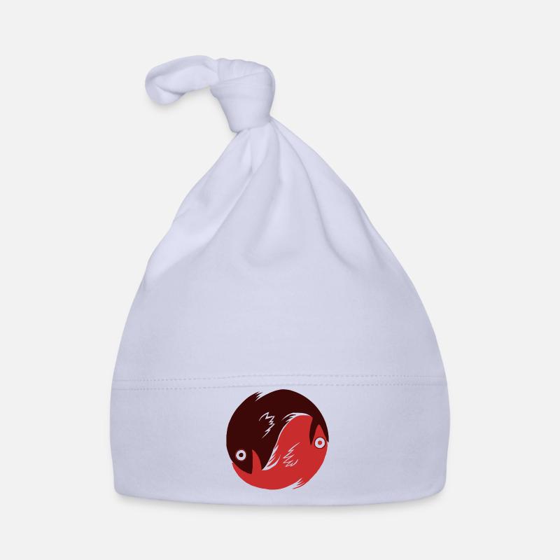 Ying Yang - Pisces red Organic Baby Cap