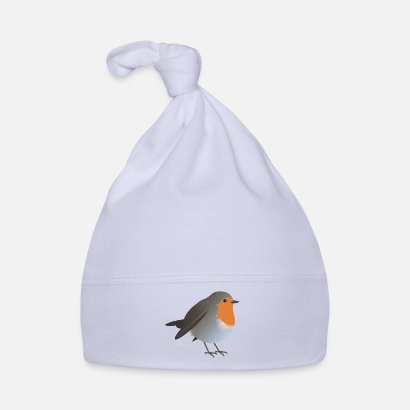 Robin Bird Graphique / Illustration - Bonnet bio Bébé - ciel