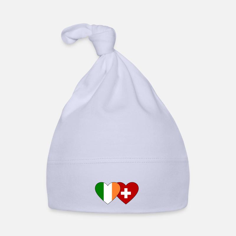 Irlande Suisse Flag Heart Bonnet bio Bébé