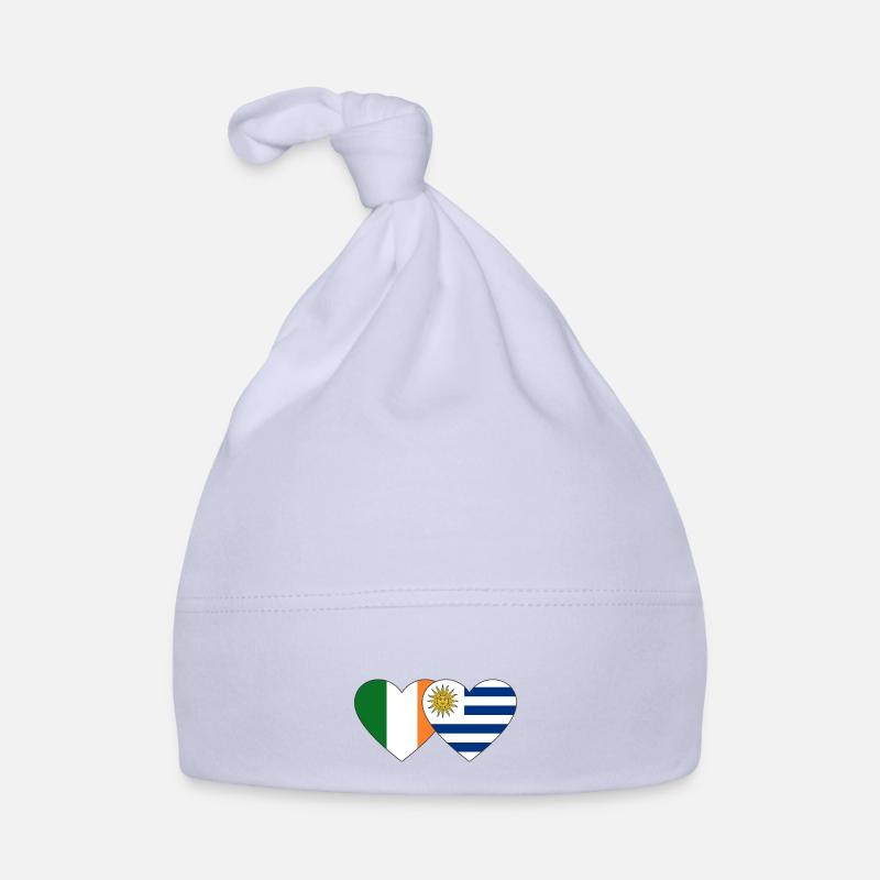 Irlande Uruguay Drapeau du cœur Bonnet bio Bébé