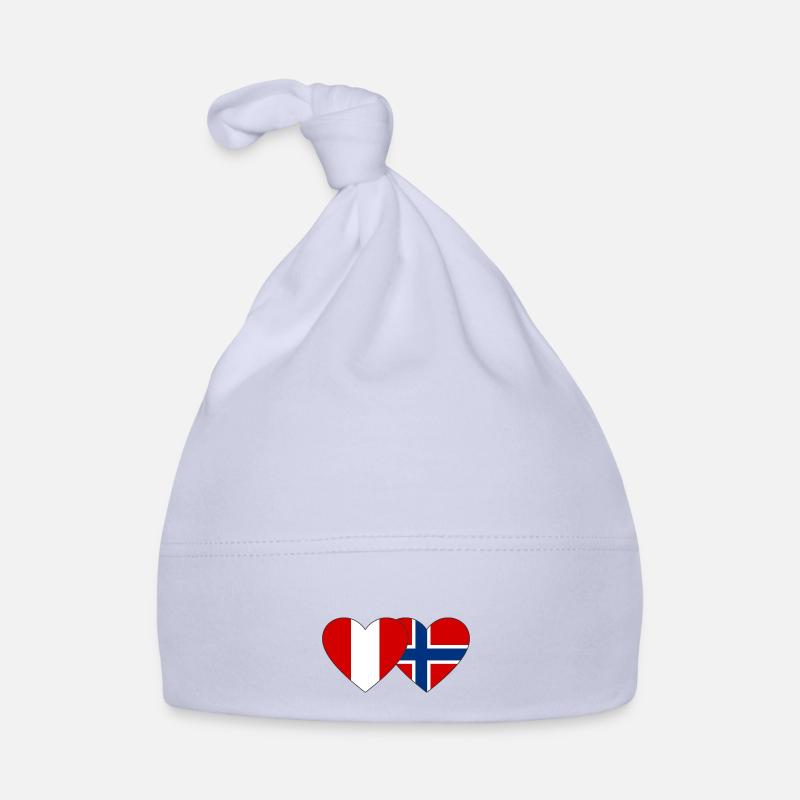 Peru Norwegen Herz Flagge Baby Bio-Mütze