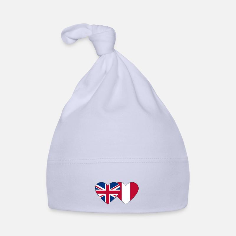 Angleterre Pérou Drapeau du Cœur Bonnet bio Bébé