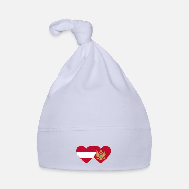 Autriche Drapeau du Montanegro Bonnet bio Bébé