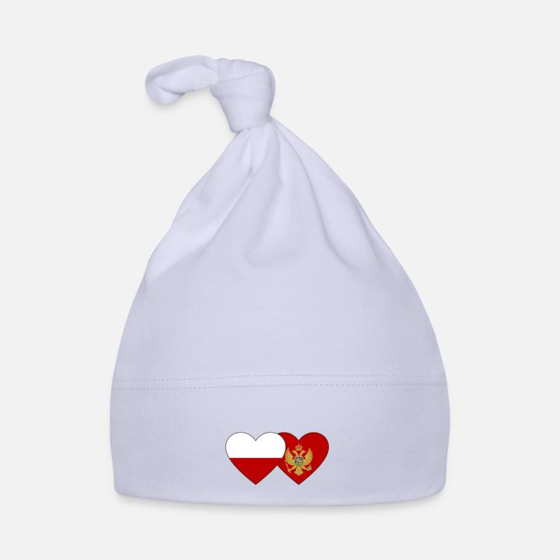 Pologne Monténégro drapeau Bonnet bio Bébé