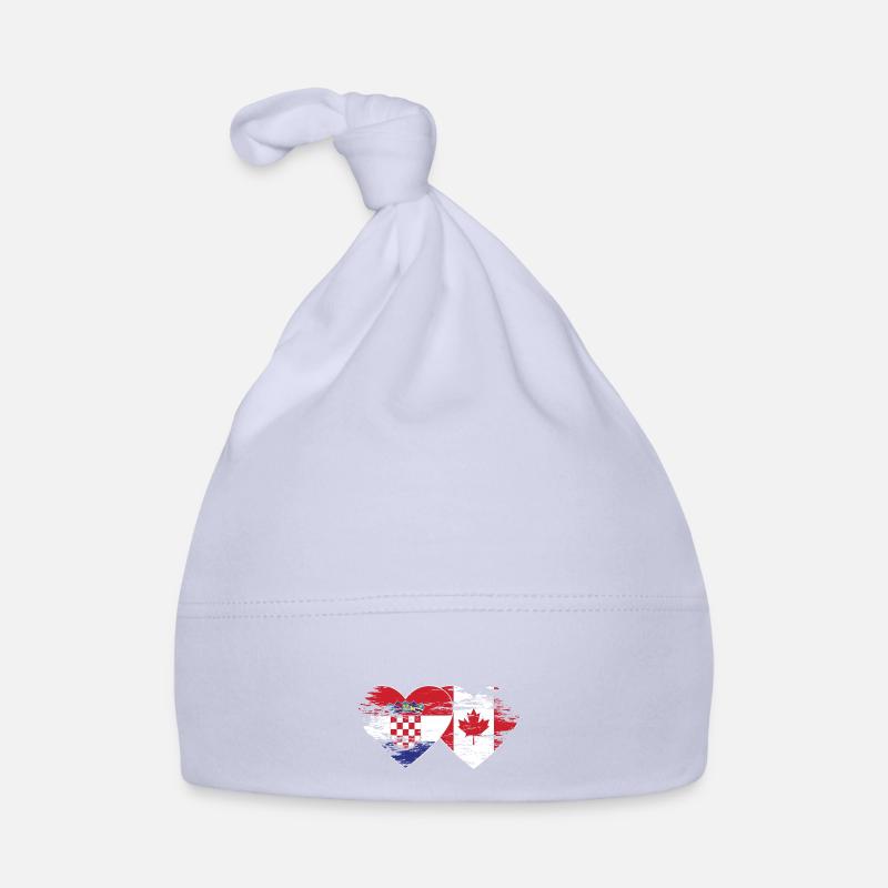 Croatie Canada drapeau coeur utilisé Bonnet bio Bébé