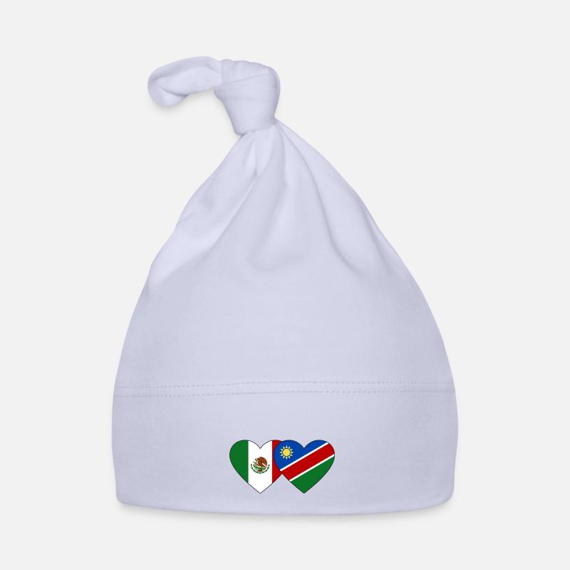 Mexiko Namibia Flagge Herz Baby Bio-Mütze
