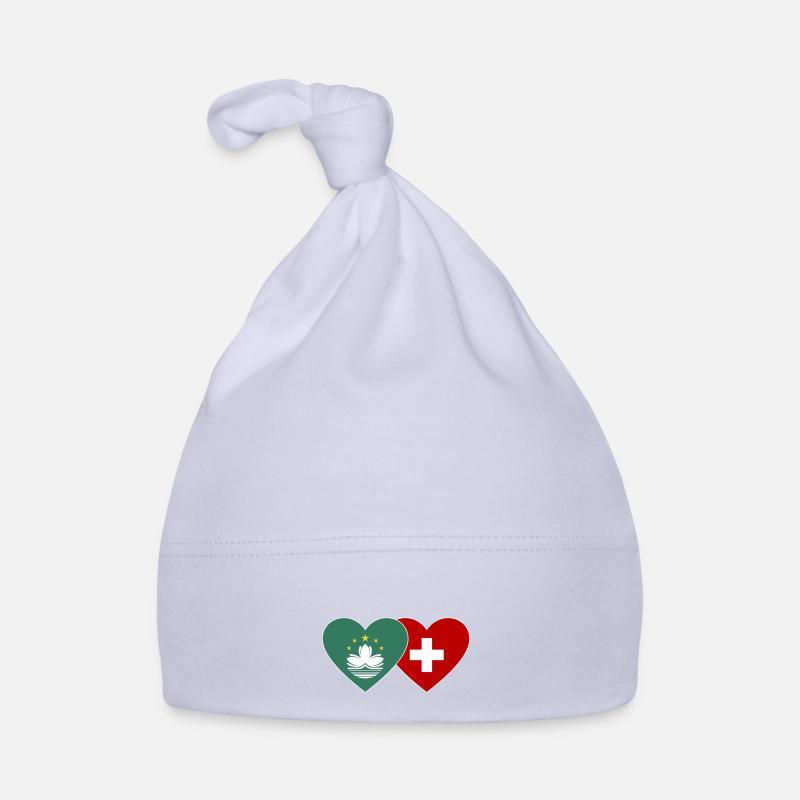 Cœur de drapeau suisse de Macao Bonnet bio Bébé