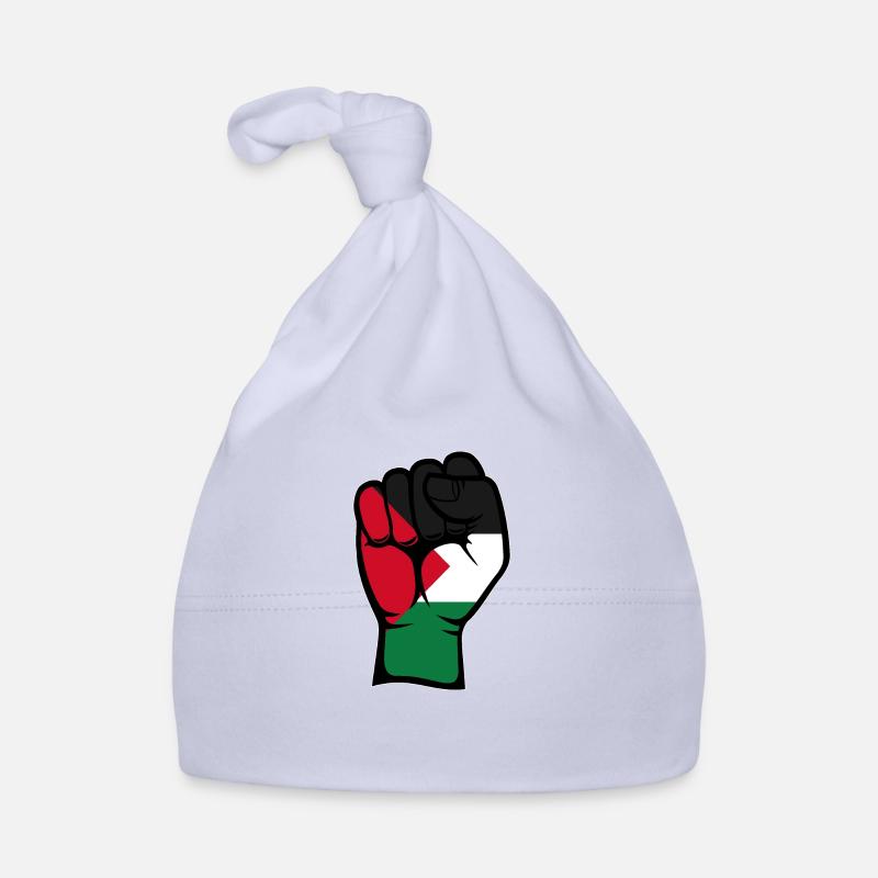 Symbole du poing du drapeau de la Palestine - Bonnet bio Bébé - ciel