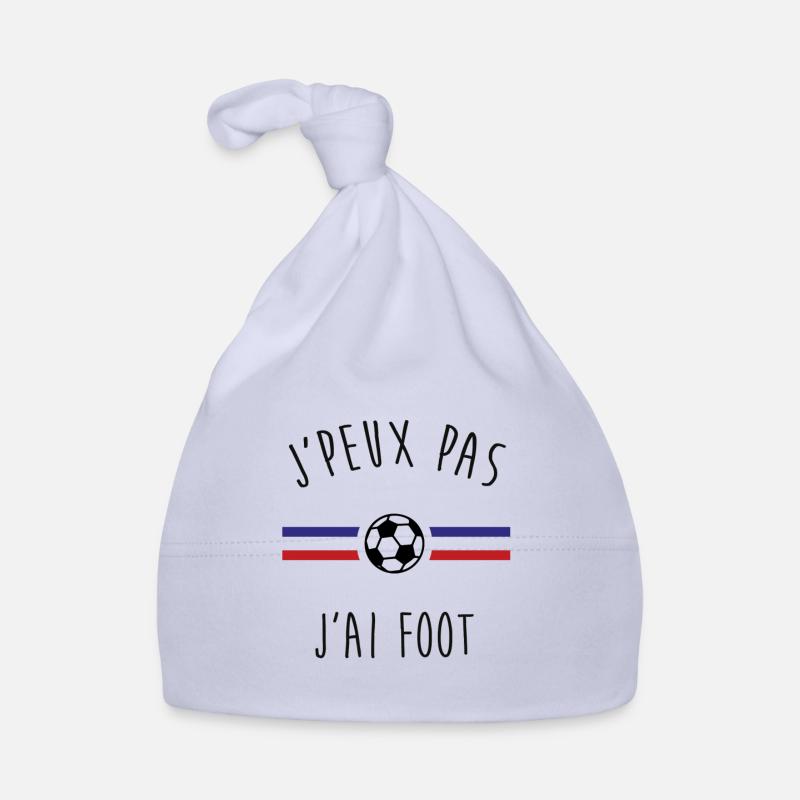 J'peux pas j'ai foot - Bonnet bio Bébé - ciel