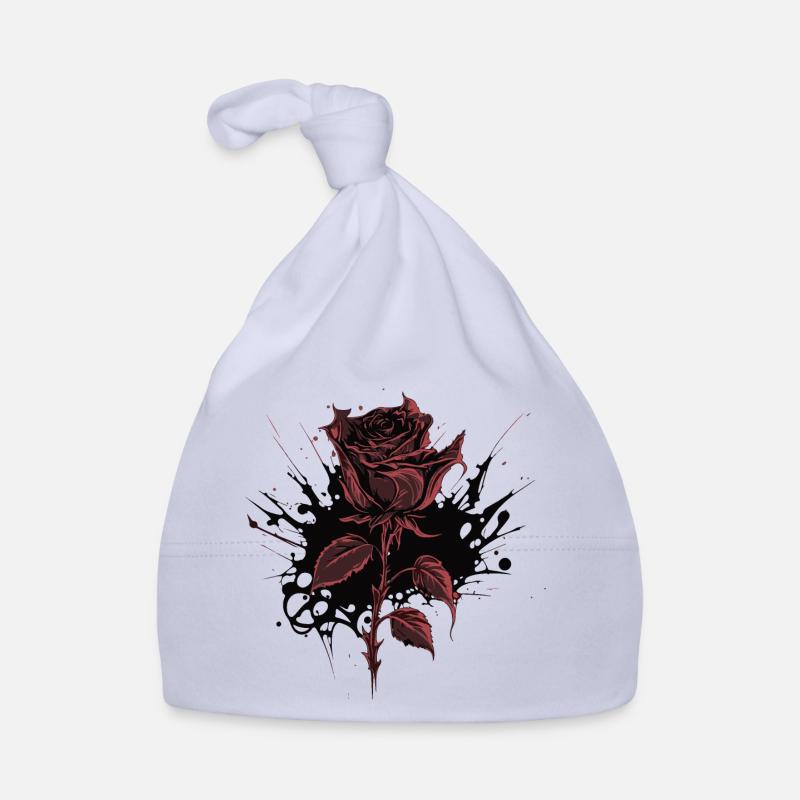 Rose rouge gothique gothique Bonnet bio Bébé