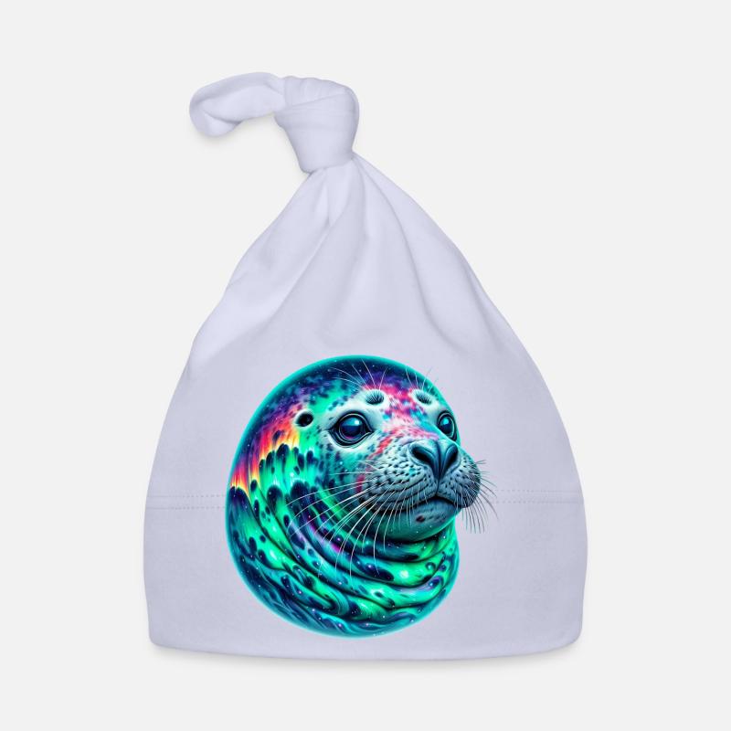 Phoque de l’aurore boréale Bonnet bio Bébé