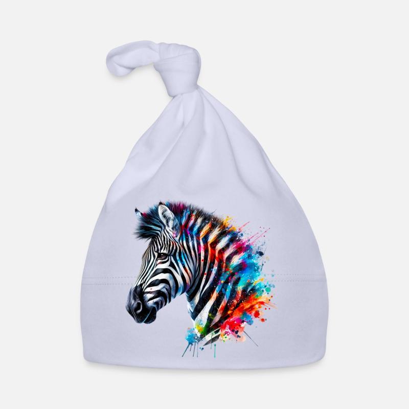 Zebra - Baby Bio-Mütze - Sky