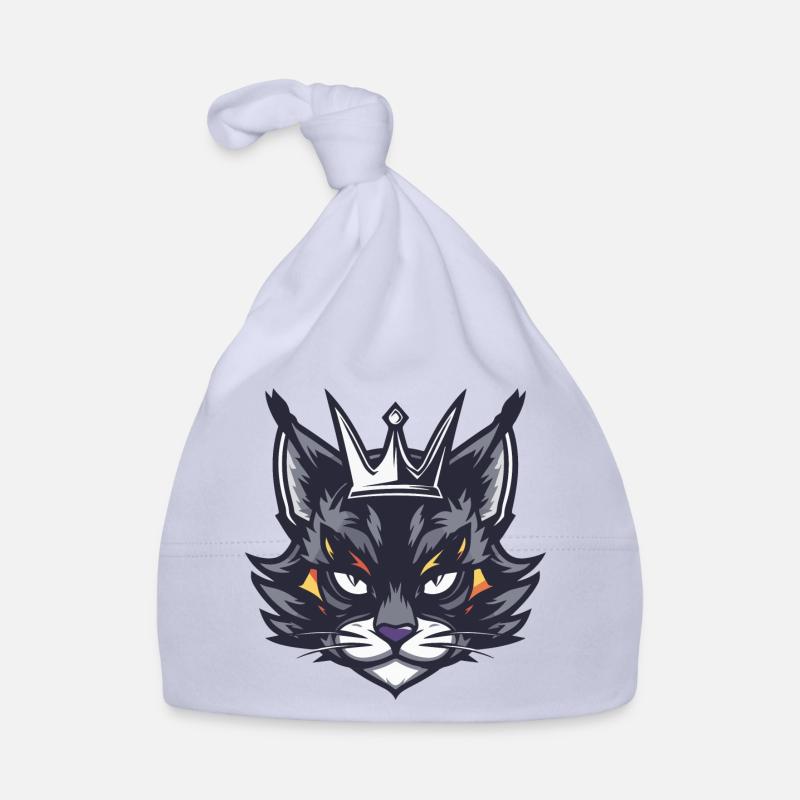 Katze Symbol Kopf Krone Baby Bio-Mütze