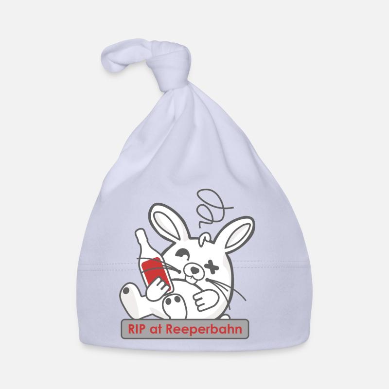 Drôle de crâne de lapin avec bouteille et Reeperbahn Bonnet bio Bébé