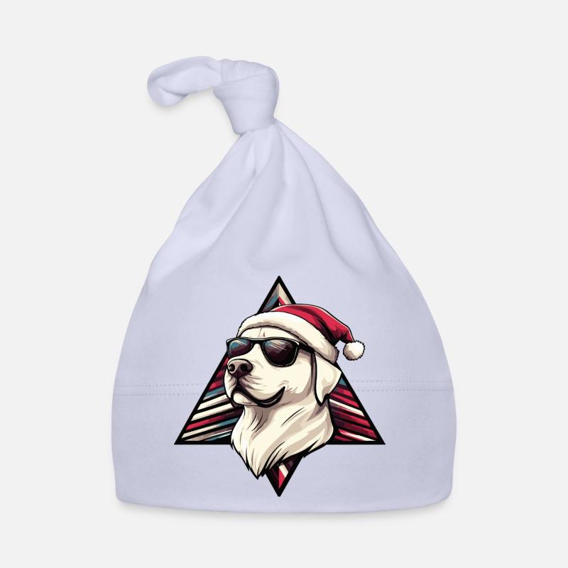 Weihnachtshund mit Sonnenbrille Baby Bio-Mütze