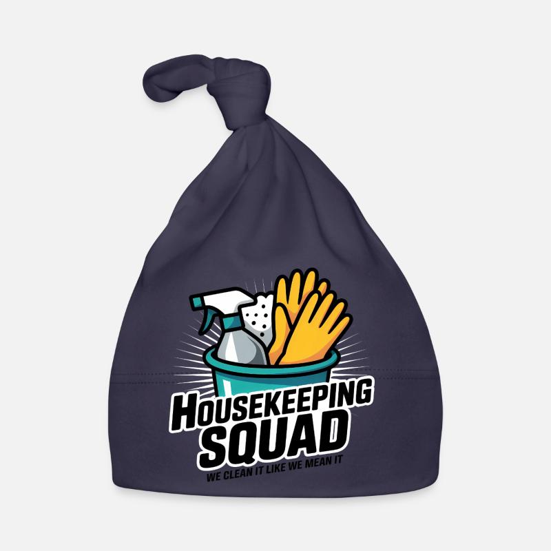 Funny Cleaning Design Organic Baby Cap