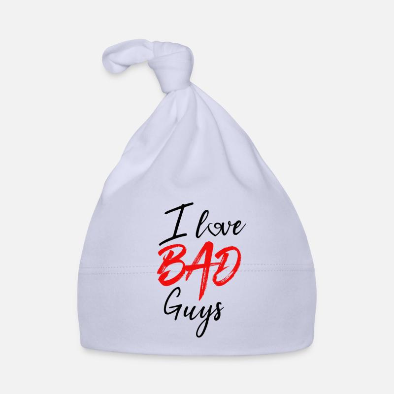 J'aime les mauvais garçons - Bonnet bio Bébé - ciel