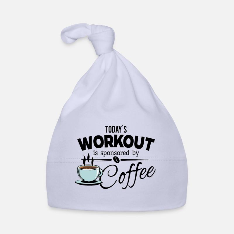 Kaffee Bohne - Todays Workout - Baby Bio-Mütze - Sky