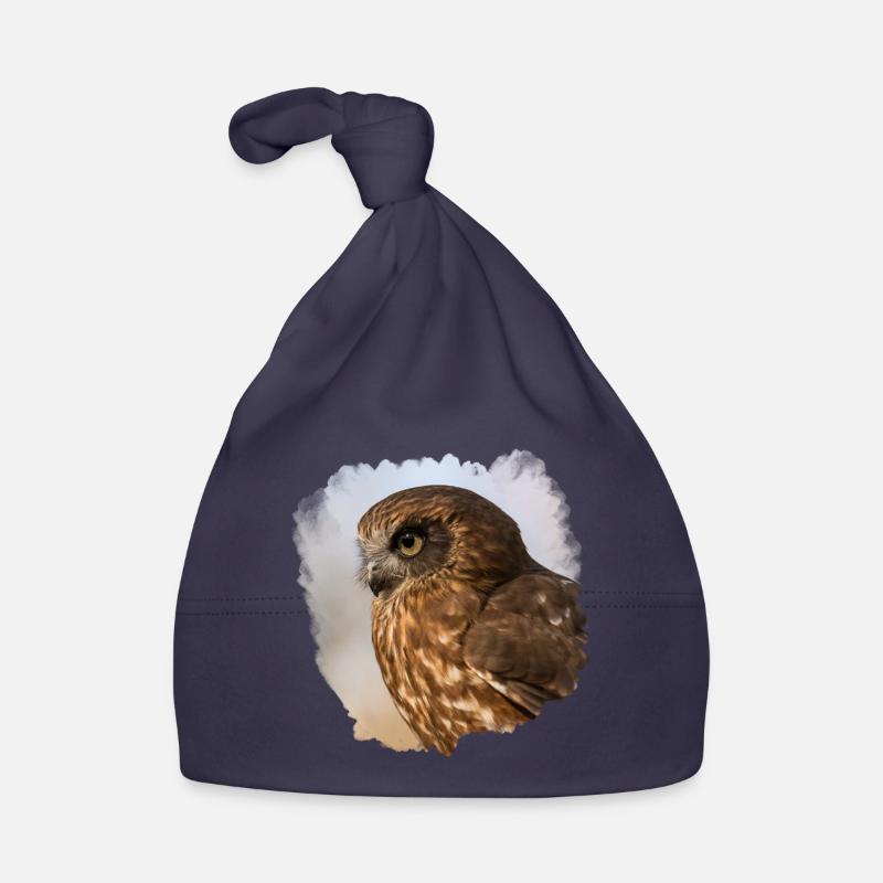 Owl design Organic Baby Cap