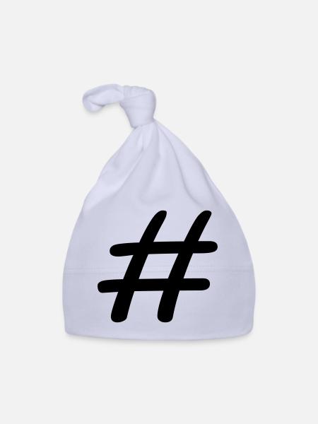 hashtag - Organic Baby Cap - sky - Front