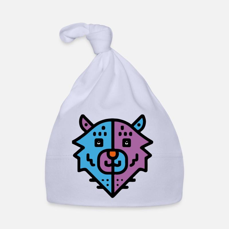 Funny cartoon bear in vector style Organic Baby Cap