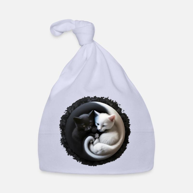 Yin Yang Kitten Kätzchen in 3D optik, super süß... Baby Bio-Mütze