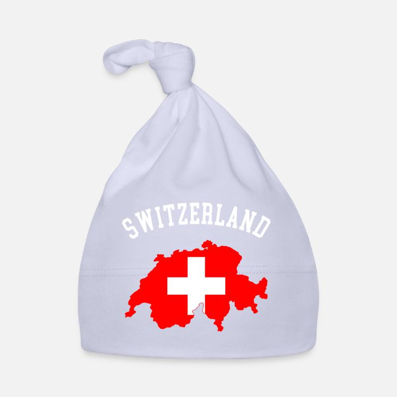 Drapeau de la Suisse avec carte Bonnet bio Bébé