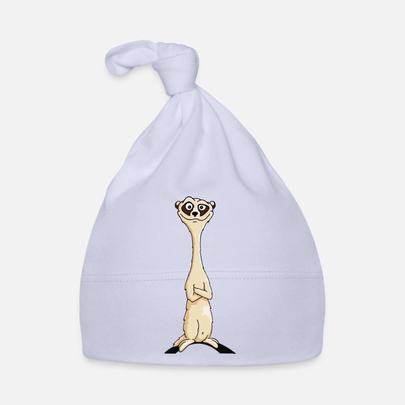 freches Comic Erdmännchen verwegen lässig Geschenk Baby Bio-Mütze