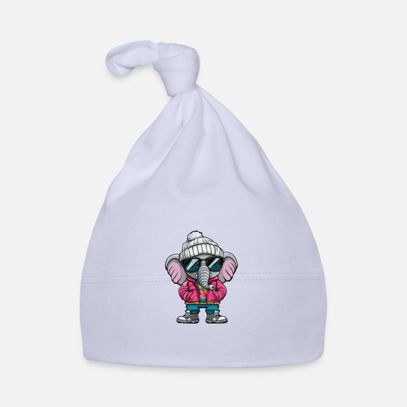 Elephant Winter Comic Organic Baby Cap