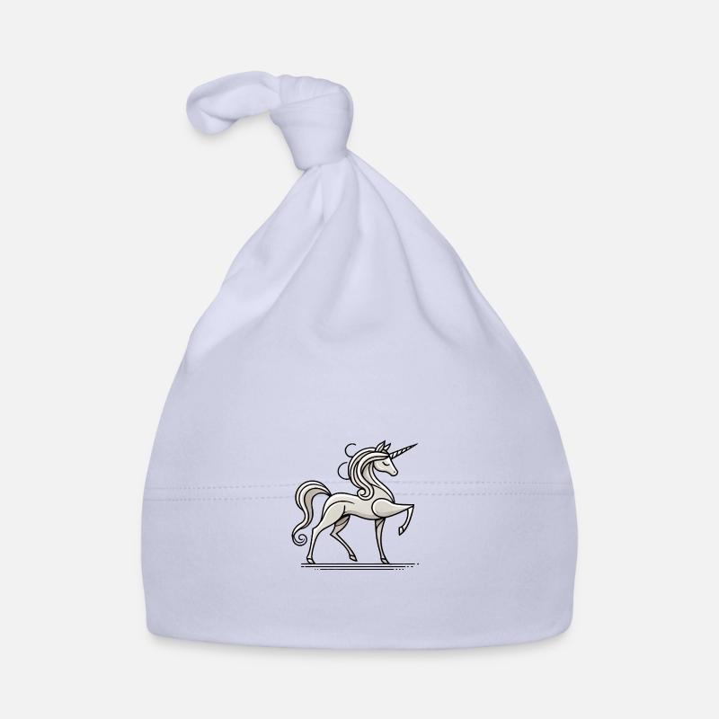 Veredeltes Strichmännchen Einhorn Baby Bio-Mütze