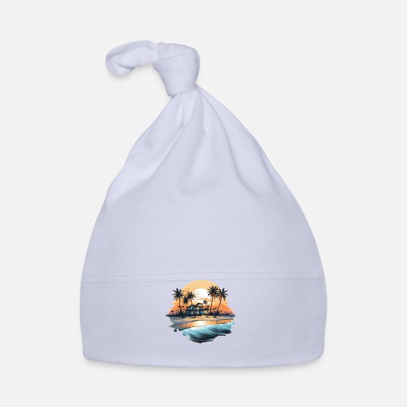 Ocean vibes, beach vibes, sunset on the beach, oce Organic Baby Cap