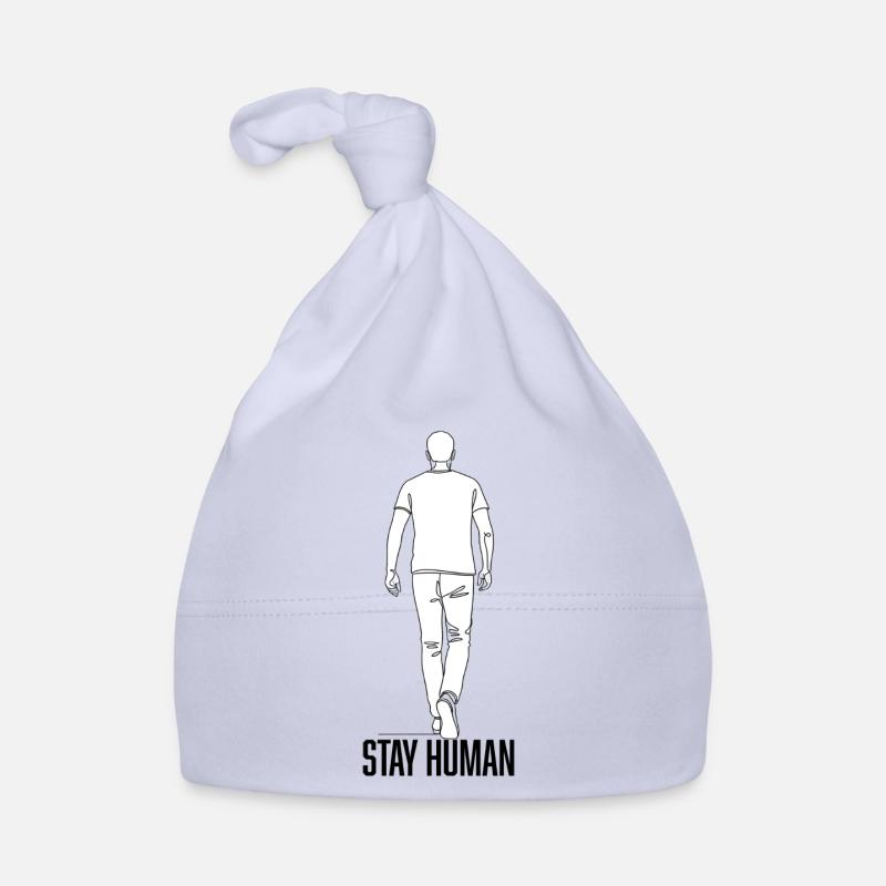Linear back silhouette on clothes Organic Baby Cap