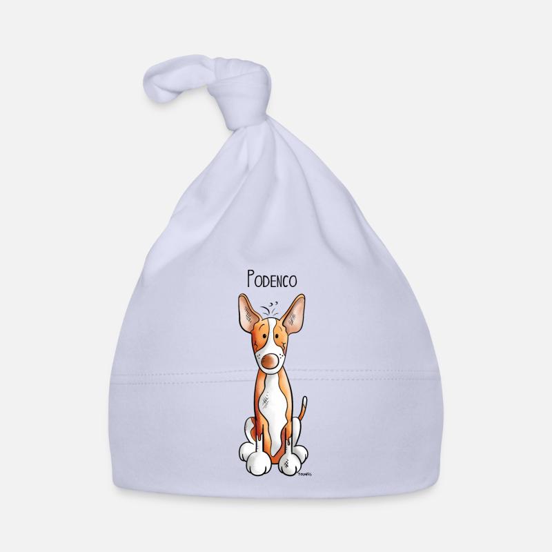 Mignon Podenco - Chien - Chiens - Bonnet bio Bébé - ciel