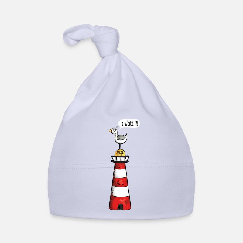 Is Watt Möwe - Nordsee - Leuchtturm - Geschenk Baby Bio-Mütze
