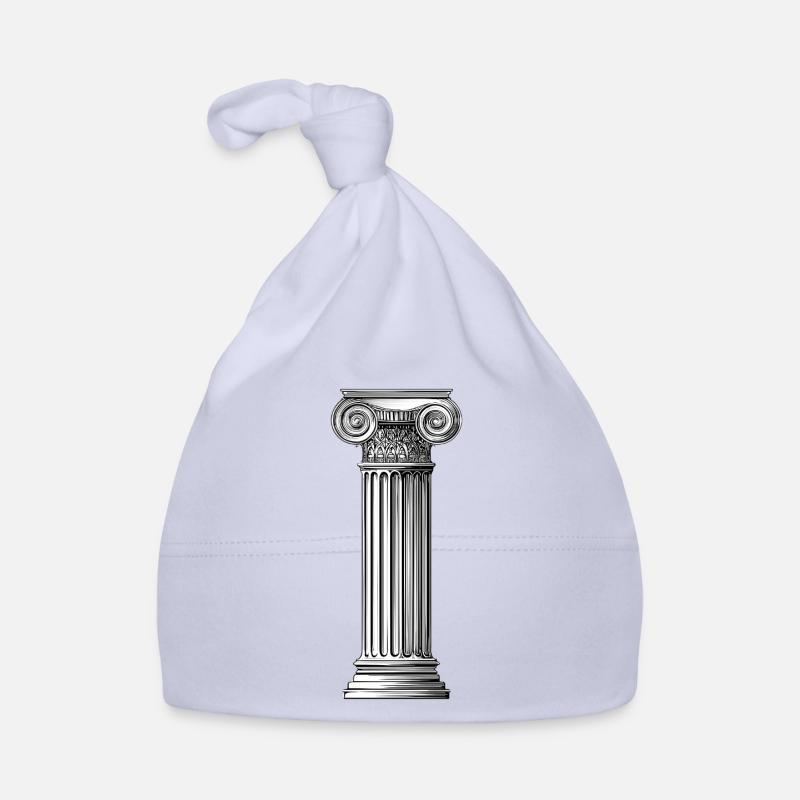 Greek Ionic Column – Minimalist Ancient Art Organic Baby Cap