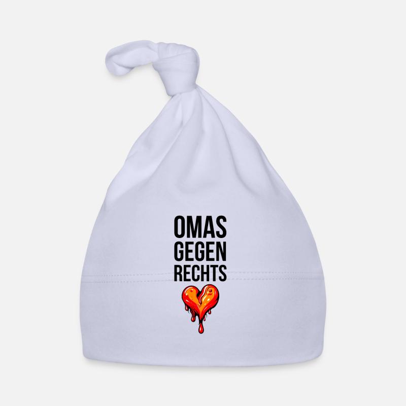 OMAS GEGEN RECHTS mit Herz Baby Bio-Mütze