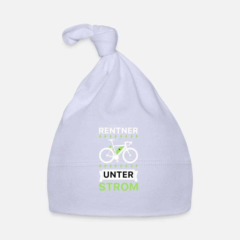 Rentner unter Strom eBike Geschenk - Baby Bio-Mütze - Sky