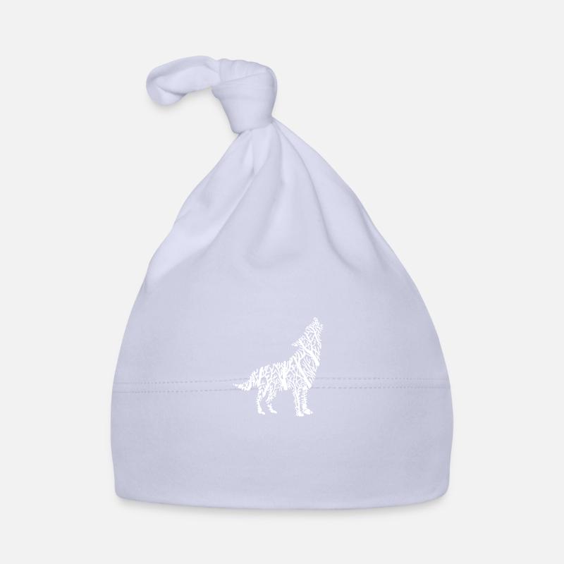 Wolf Bäume Heulen Baby Bio-Mütze
