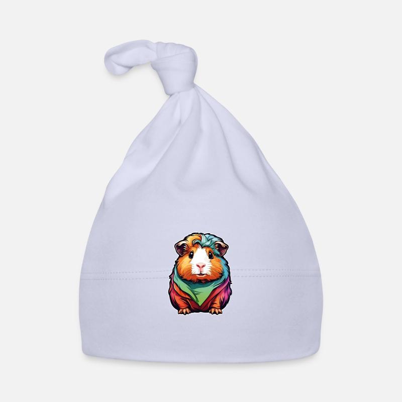 Süßes Meerschweinchen mit bunter Kleidung Baby Bio-Mütze