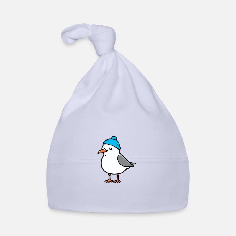 Mouette avec bonnet bleu Bonnet bio Bébé