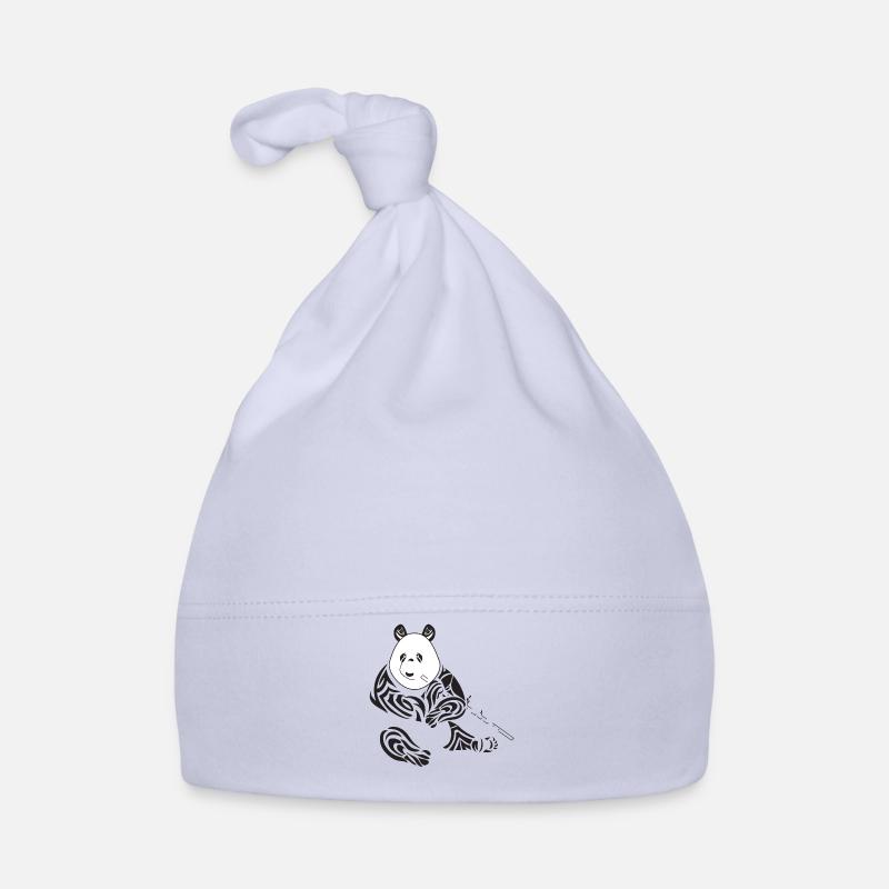 Panda tribal - Bonnet bio Bébé - ciel