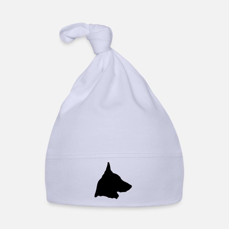Berger Belge Malinois en profil (D) - Bonnet bio Bébé - ciel